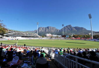 CAPE TOWN, SOUTH AFRICA - MARCH 22:  A general view of spectators and action during day four of the Third Test  match between South Africa and Australia at Sahara Park Newlands on March 22, 2009 in Cape Town, South Africa.  (Photo by Duif du Toit /Gallo Images)