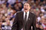 INDIANAPOLIS - MARCH 27:  Head coach Tom Izzo of the Michigan State Spartans reacts as he coaches against the Kansas Jayhawks during the third round of the NCAA Division I Men's Basketball Tournament at the Lucas Oil Stadium on March 27, 2009 in Indianapolis, Indiana.  (Photo by Andy Lyons/Getty Images)