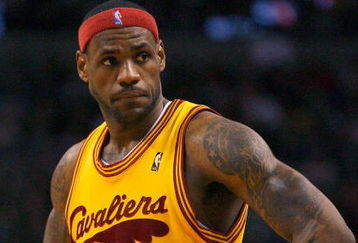 BOSTON, MA - MARCH 6: LeBron James #23 of the Cleveland Cavaliers reacts in the fourth quarter during a game against the Boston Celtics at the TD Banknorth Garden on March 6, 2009 in Boston, Massachusetts. The Celtics won 105-94. NOTE TO USER: User expressly acknowledges and agrees that, by downloading and/or using this Photograph, user is consenting to the terms and conditions of the Getty Images License Agreement. (Photo by Jim Rogash/Getty Images)