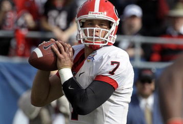 ORLANDO, FL - JANUARY 1: Quarterback Matthew Stafford #7 of the University of Georgia sets to pass against the Michigan State Spartans during the 2009 Capital One Bowl at the Citrus Bowl on January 1, 2009 in Orlando, Florida.  (Photo by Al Messerschmidt/Getty Images)