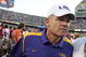 BATON ROUGE, LA - OCTOBER 25: Coach Les Miles of Louisiana State runs off the field after a 52-38 loss to Georgia during their football game at Tiger Stadium on October 25, 2008 in Baton Rouge, Louisiana. (Photo by Dave Martin/Getty Images)