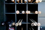 FORT LAUDERDALE, FL - MARCH 2:  Bats are shown in the dugout before a spring training game between the Boston Red Sox and the Baltimore Orioles at Fort Lauderdale Stadium on March 2, 2009 in Fort Lauderdale, Florida. (Photo by Rob Tringali/Getty Images)