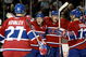 MONTREAL- MARCH 31: Saku Koivu #11 of the Montreal Canadiens celebrates his second period goal with teammates Andrei Markov #79, Alexei Kovalev #27 and Alex Tanguay #13 during the NHL game against the Chicago Blackhawks at the Bell Centre March 31, 2009 in Montreal, Quebec, Canada. (Photo by Richard Wolowicz/Getty Images)