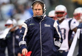 OAKLAND, CA - DECEMBER 14: Head coach Bill Belichick of the New England Patriots throws the challenge flag against the Oakland Raiders during an NFL game on December 14, 2008 at the Oakland-Alameda County Coliseum in Oakland, California.  (Photo by Jed Jacobsohn/Getty Images)
