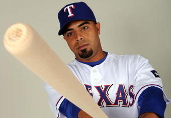 SURPRISE, AZ - FEBRUARY 24:  Nelson Cruz #17 of the Texas Rangers poses during photo day at Surprise Stadium on February 24, 2009 in Surprise, Arizona.  (Photo by Harry How/Getty Images)