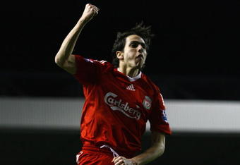 LIVERPOOL, UNITED KINGDOM - MARCH 03:  Yossi Benayoun of Liverpool celebrates scoring his team's second goal during the Barclays Premier League match between Liverpool and Sunderland at Anfield on March 3, 2009 in Liverpool, England. (Photo by Alex Livesey/Getty Images)