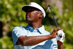 HUMBLE, TX - APRIL 03:  Vijay Singh makes a shot from the fairway on the second hole during the first round of the Shell Houston Open at Redstone Golf Club April 3, 2009 in Humble, Texas.  (Photo by Chris Graythen/Getty Images)
