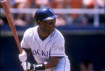22 Jun 1995:  Infielder Eric Young of the Colorado Rockies swings at the ball during a game against the San Diego Padres at Jack Murphy Stadium in San Diego, California.  The Rockies won the game 3-2. Mandatory Credit: Stephen Dunn  /Allsport