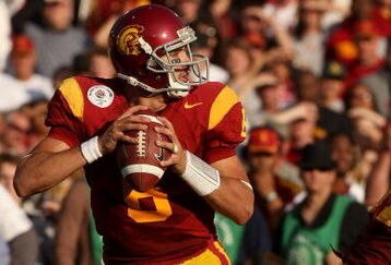 PASADENA, CA - JANUARY 01:  Quarterback Mark Sanchez #6 of the USC Trojans drops back to pass against the Penn State Nittany Lions during the 95th Rose Bowl Game presented by Citi on January 1, 2009 at the Rose Bowl in Pasadena, California.  (Photo by Stephen Dunn/Getty Images)