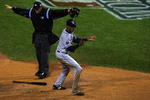 PHILADELPHIA - OCTOBER 27:  B.J. Upton #2 of the Tampa Bay Rays scores on a RBI single by Carlos Pena  in the top of the sixth inning against the Philadelphia Phillies during game five of the 2008 MLB World Series on October 27, 2008 at Citizens Bank Park in Philadelphia, Pennsylvania.  (Photo by Jim McIsaac/Getty Images)