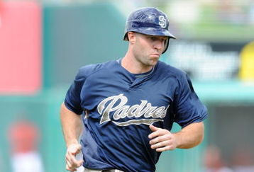 TUCSON, AZ - MARCH 09:   Kevin Kouzmanoff #5 of the San Diego Padres runs the bases to score against the Arizona Diamondbacks during a Spring Training game at Tucson Electric Park on March 9, 2009 in Tucson, Arizona.  (Photo by Lisa Blumenfeld/Getty Images)