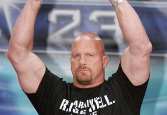 NEW YORK - MARCH 28:  Wrestler Stone Cold Steve Austin attends the press conference held by Battle of the Billionaires to announce the details of Wrestlemania 23 at Trump Tower on March 28, 2007 in New York City.  (Photo by Bryan Bedder/Getty Images)