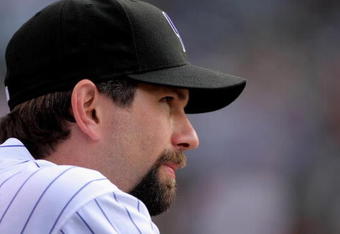 DENVER - JUNE 30:  First baseman Todd Helton #17 of the Colorado Rockies prepares to take the field against the San Diego Padres at Coors Field on June 30, 2008 in Denver, Colorado. The Padres defeated the Rockies 15-8.  (Photo by Doug Pensinger/Getty Images)