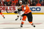 PHILADELPHIA - MARCH 29: Darrell Powe #36 of the Philadelphia Flyers skates against the Boston Bruins at the Wachovia Center on March 29, 2009 in Philadelphia, Pennsylvania.  (Photo by Chris McGrath/Getty Images)