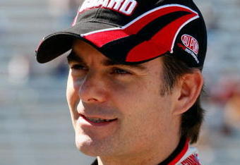 FORT WORTH, TX - APRIL 03:  Jeff Gordon, driver of the #24 DuPont Chevrolet, stands on the grid during qualifying for the NASCAR Sprint Cup Series Samsung 500 at Texas Motor Speedway on April 3, 2009 in Fort Worth, Texas.  (Photo by John Harrelson/Getty Images)