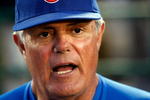 LAS VEGAS - MARCH 04:  Chicago Cubs manager Lou Piniella is interviewed before an exhibition game against the Chicago White Sox at Cashman Field March 4, 2009 in Las Vegas, Nevada.  (Photo by Ethan Miller/Getty Images)