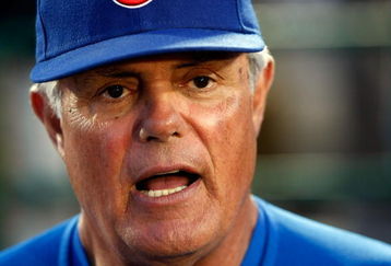 LAS VEGAS - MARCH 04:  Chicago Cubs manager Lou Piniella is interviewed before an exhibition game against the Chicago White Sox at Cashman Field March 4, 2009 in Las Vegas, Nevada.  (Photo by Ethan Miller/Getty Images)