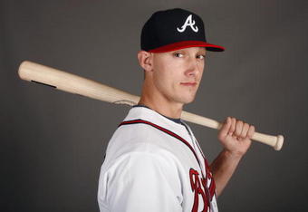 LAKE BUENA VISTA, FL - FEBRUARY 19:  Jordan Schafer of the Atlanta Braves poses for a photo during Spring Training Photo Day on February 19, 2009 at Champions Stadium at Walt Disney World of Sports in Lake Buena Vista, Florida.  (Photo by Chris Graythen/Getty Images)
