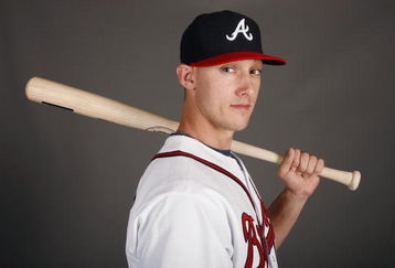 LAKE BUENA VISTA, FL - FEBRUARY 19:  Jordan Schafer of the Atlanta Braves poses for a photo during Spring Training Photo Day on February 19, 2009 at Champions Stadium at Walt Disney World of Sports in Lake Buena Vista, Florida.  (Photo by Chris Graythen/Getty Images)
