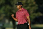 ORLANDO, FL - MARCH 29:  Tiger Woods celebrates a birdie putt on the 15th hole during the final round of the Arnold Palmer Invitational Presented by Mastercard at the Bay Hill Club and Lodge on March 29, 2009 in Orlando, Florida   (Photo by Doug Benc/Getty Images)