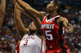 ST. LOUIS - APRIL 05:  Angel MCoughtry #35 of the Louisville Cardinals and Courtney Paris #3 of the Oklahoma Sooners fight for the rebound  during the Womens Final Four Semifinals at the Scottrade Center on April 5, 2009 in St. Louis, Missouri.  (Photo by Elsa/Getty Images)