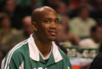CHICAGO - MARCH 17: Stephon Marbury #8 of the Boston Celtics sits on the bench during a game against the Chicago Bulls on March 17, 2009 at the United Center in Chicago, Illinois. The Bulls defeated the Celtics 127-121. NOTE TO USER: User expressly acknowledges and agreees that, by downloading and/or using this Photograph, User is consenting to the terms and conditions of the Getty Images License Agreement. (Photo by Jonathan Daniel/Getty Images)