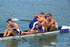 23 Sep 2000:  Tim Foster, Matthew Pinsent, Steve Redgrave and James Carcknell of Great Britain celebrate gold in the Men's Coxless Four Rowing Final at the Sydney International Regatta on Day Eight of the Sydney 2000 Olympic Games in Sydney, Australia. \Mandatory Credit: Mike Hewitt /Allsport