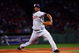 BOSTON - OCTOBER 13:  Starting pitcher Fausto Carmona #55 of the Cleveland Indians pitches of the Boston Red Sox during Game Two of the American League Championship Series at Fenway Park on October 13, 2007 in Boston, Massachusetts.  (Photo by Elsa/Getty Images)