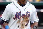 NEW YORK - APRIL 04:  Jose Reyes #7 of the New York Mets looks on against the Boston Red Sox on April 4, 2009 at Citi Field in the Flushing neighborhood of the Queens borough of New York City.  (Photo by Jim McIsaac/Getty Images)
