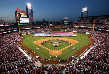 PHILADELPHIA - APRIL 05:  A general view of the pregame festivities before the  Philadelphia Phillies game against the Atlanta Braves on April 5, 2009 at Citizens Bank Park in Philadelphia, Pennsylvania. Today's game is the opening of the 2009 major league baseball season.  (Photo by Ezra Shaw/Getty Images)