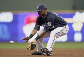 MILWAUKEE - JUNE 03: Rickie Weeks #23 of the Milwaukee Brewers fields the ball against the Arizona Diamondbacks on June 3, 2008 at Miller Park in Milwaukee, Wisconsin. The Brewers defeated Diamondbacks 7-1. (Photo by Jonathan Daniel/Getty Images)
