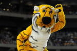 GLENDALE, AZ - MARCH 26:  The mascot of the Missouri Tigers performs during the game against the Memphis Tigers in the Sweet 16 of the NCAA Division I Men's Basketball Tournament at the University of Phoenix Stadium on March 26, 2009 in Glendale, Arizona.  (Photo by Ronald Martinez/Getty Images)