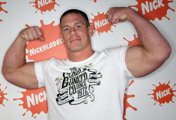 MELBOURNE, AUSTRALIA - OCTOBER 11:  WWE wrestler John Cena poses with the award for Fave Sports Star backstage at the Nickelodeon Australian Kids' Choice Awards 2008 at the Hisense Arena on October 11, 2008 in Melbourne, Australia. This year's event, now in its sixth year, was held in Melbourne for the first time in its history.  (Photo by Kristian Dowling/Getty Images)