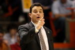 BOISE, ID - MARCH 20:  Head Coach Sean Miller of the Xavier Musketeers adjusts his team against the Portland State Vikings during the first round of the NCAA Division I Men's Basketball Tournament at the Taco Bell Arena on March 20, 2009 in Boise, Idaho.  (Photo by Jed Jacobsohn/Getty Images)