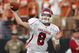 AUSTIN, TX - SEPTEMBER 27:  Quarterback Tyler Wilson #8 of the Arkansas Razorbacks passes the ball during the game against the Texas Longhorns on September 27, 2008 at Darrell K Royal-Texas Memorial Stadium in Austin, Texas.  Texas won 52-10.  (Photo by Brian Bahr/Getty Images)