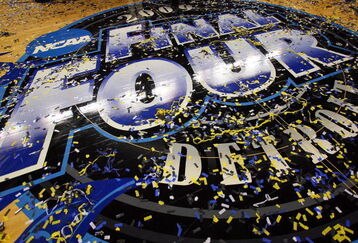 DETROIT - APRIL 06:  The floor at center court after the North Carolina Tar Heels defeated the Michigan State Spartans 89-72 during the 2009 NCAA Division I Men's Basketball National Championship game at Ford Field on April 6, 2009 in Detroit, Michigan.  (Photo by Streeter Lecka/Getty Images)