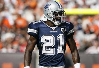 CLEVELAND - SEPTEMBER 7:  Adam Jones #21 of the Dallas Cowboys looks on during the game against the Cleveland Browns at Cleveland Browns Stadium on September 7, 2008 in Cleveland, Ohio.  (Photo by Kevin C. Cox/Getty Images)