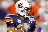 ATLANTA - DECEMBER 31:  Robert Dunn of the Auburn University Tigers returns a kick during the Chick-Fil-A Bowl on December 31, 2007 at the Georgia Dome in Atlanta, Georgia.  (Photo by Chris Graythen/Getty Images)