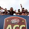 TAMPA, FL - DECEMBER 06:  Tech fans celebrate after the Virginia Tech Hokies score in the third quarter against the Boston College Eagles in the 2008 ACC Football Championship game at the Raymond James Stadium on December 6, 2008 in Tampa, Florida. Virginia Tech defeated Boston College 30-12.  (Photo by Doug Benc/Getty Images)