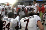 ORLANDO, FL - JANUARY 1: Quarterback Matthew Stafford #7 and running back Knowshon Moreno #24 of the University of Georgia watch from the bench during the final minutes of play against the Michigan State Spartans at the 2009 Capital One Bowl at the Citrus Bowl on January 1, 2009 in Orlando, Florida.  (Photo by Al Messerschmidt/Getty Images) 