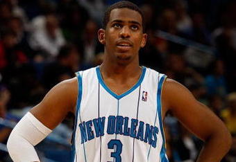 NEW ORLEANS - DECEMBER 23:  Chris Paul #3 of the New Orleans Hornets looks on against the Los Angeles Lakers on December 23, 2008 at the New Orleans Arena in New Orleans, Louisiana.  NOTE TO USER: User expressly acknowledges and agrees that, by downloading and/or using this Photograph, user is consenting to the terms and conditions of the Getty Images License Agreement.  (Photo by Chris Graythen/Getty Images)