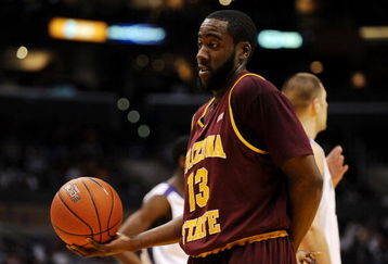 LOS ANGELES, CA - MARCH 13:  Guard James Harden #13 of the Arizona State Sun Devils holds the ball after a play against the Washington Huskies in the Pacific Life Pac-10 Men's Basketball Tournament at the Staples Center on March 13, 2009 in Los Angeles, California.  (Photo by Harry How/Getty Images)