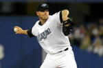 TORONTO - APRIL 6:  Roy Halladay #32 of the Toronto Blue Jays throws a pitch against the Detroit Tigers during their MLB game at the Rogers Centre April 6, 2009 in Toronto, Ontario.(Photo By Dave Sandford/Getty Images)
