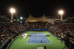 DUBAI, UNITED ARAB EMIRATES - FEBRUARY 21:  A general view of the Final during day seven of the WTA Barclays Dubai Tennis Championship at the Dubai Tennis Stadium on February 20, 2009 in Dubai, UAE.  (Photo by Tom Shaw/Getty Images)