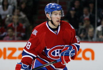 MONTREAL- JANUARY 8:  Yannick Weber #68 of the Montreal Canadiens skates during his first career NHL game against the Toronto Maple Leafs at the Bell Centre on January 08, 2009 in Montreal, Quebec, Canada.   The Canadiens defeated the Maple Leafs 6-2.  (Photo by Richard Wolowicz/Getty Images)