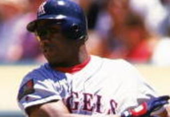 OAKLAND, CA - JUNE 29:  Bo Jackson #22 of the California Angels swings during a game against the Oakland Athletics at Network Associates Coliseum on June 29, 1994 in Oakland, California. (Photo by Otto Greule Jr/Getty Images)