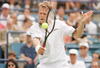 1 Sept 1996:  Stefan Edberg returns to Paul Haarhuis during their match at the US Open in Flushing Meadows, New York Mandatory Credit: Shaun Botterill/Allsport