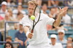 1 Sept 1996:  Stefan Edberg returns to Paul Haarhuis during their match at the US Open in Flushing Meadows, New York Mandatory Credit: Shaun Botterill/Allsport