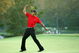 AUGUSTA, GA - APRIL 10:  Tiger Woods celebrates after sinking a putt on the first playoff hole to win the 2005 Masters on April 10, 2005 at Augusta National Golf Course in Augusta, Georgia.  (Photo By Getty Images)