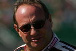KANSAS CITY, KS - SEPTEMBER 28:  Ken Schrader, driver of the #21 Little Debbie Ford, watches during qualifying for the NASCAR Nextel Cup Series LifeLock 400 at Kansas Speedway on September 28, 2007 in Kansas City, Kansas.  (Photo by Todd Warshaw/Getty Images for NASCAR)